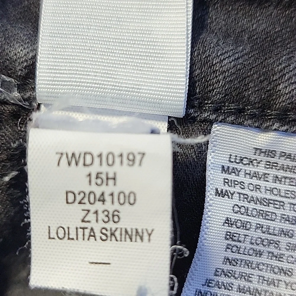 Lucky Brand Lolita Skinny Black Denim 5 Pocket Jeans Size 8/29 EUC - Picture 9 of 13